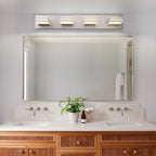4-Light LED Brushed Nickel Vanity Lights - Image 4