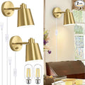 Lomoky Dimmable Wall Sconces Plug in, Adjustable Angle Wall Lamps by Lomoky
