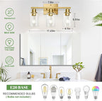 MOKATNG 3-Light Bathroom Light Fixtures, Vanity Light - Image 5