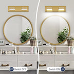 SineRise LED Modern Bathroom Vanity Light Fixtures, Brass Modern Acrylic - Image 8