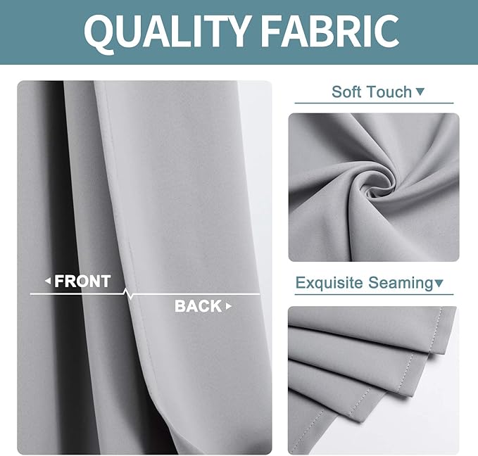 ChrisDowa Blackout Curtains 70 inches Wide - Image 3