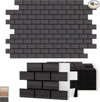 WoveN SounD Brick Acoustic Wall Panels, 16 Pack 16x12 Inch, PVC Wood Grain by WovenSound