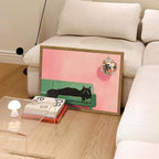 Funny Black Cat Wall Art, Cute Animal Wall Decor Painting, Eclectic Disco Ball - Image 4
