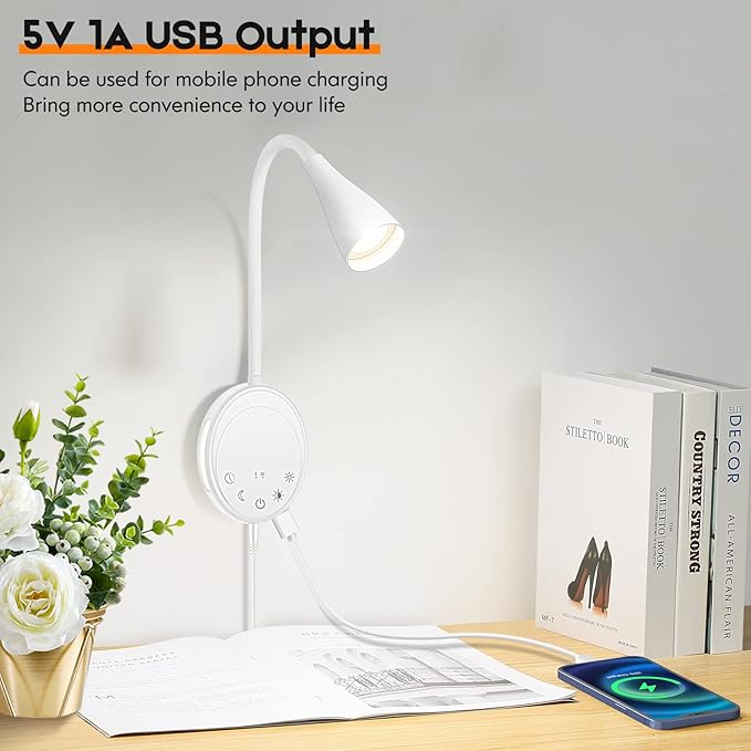 SANKEDOU LED Wall Mounted Reading Light, Book Light - Image 2