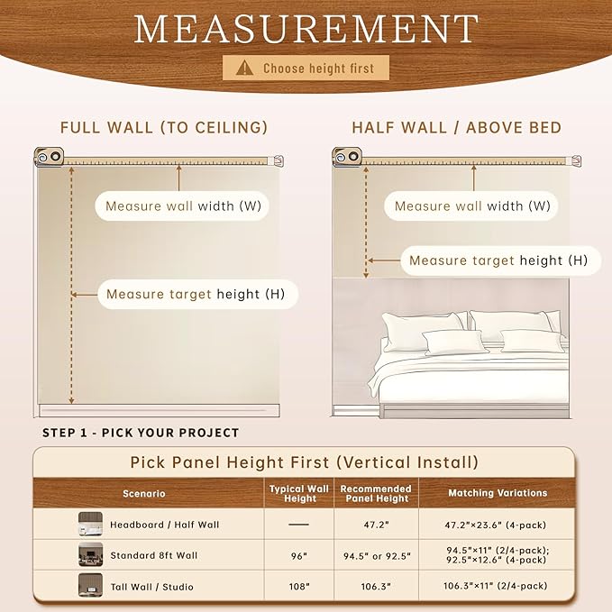 RITOLLO 4 Pack Wood Panels for Wall, 90.55"×12.6" Wood Slat Acoustic Panels for - Image 6