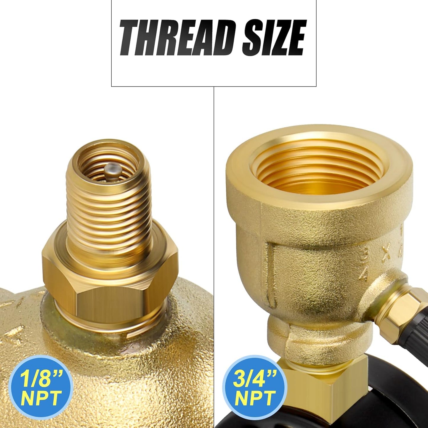 MEANLIN MEASURE 0-30Psi Forged Brass Air Test Pressure gauges, 3/4" FNPT Connection, 2" Double Graduated, Bell Shape Body Assembly, -3-2-3% Accuracy