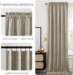 NICETOWN Living Room Camel Velvet 102 inches Long Curtains, Sound and Sunlight - Image 5