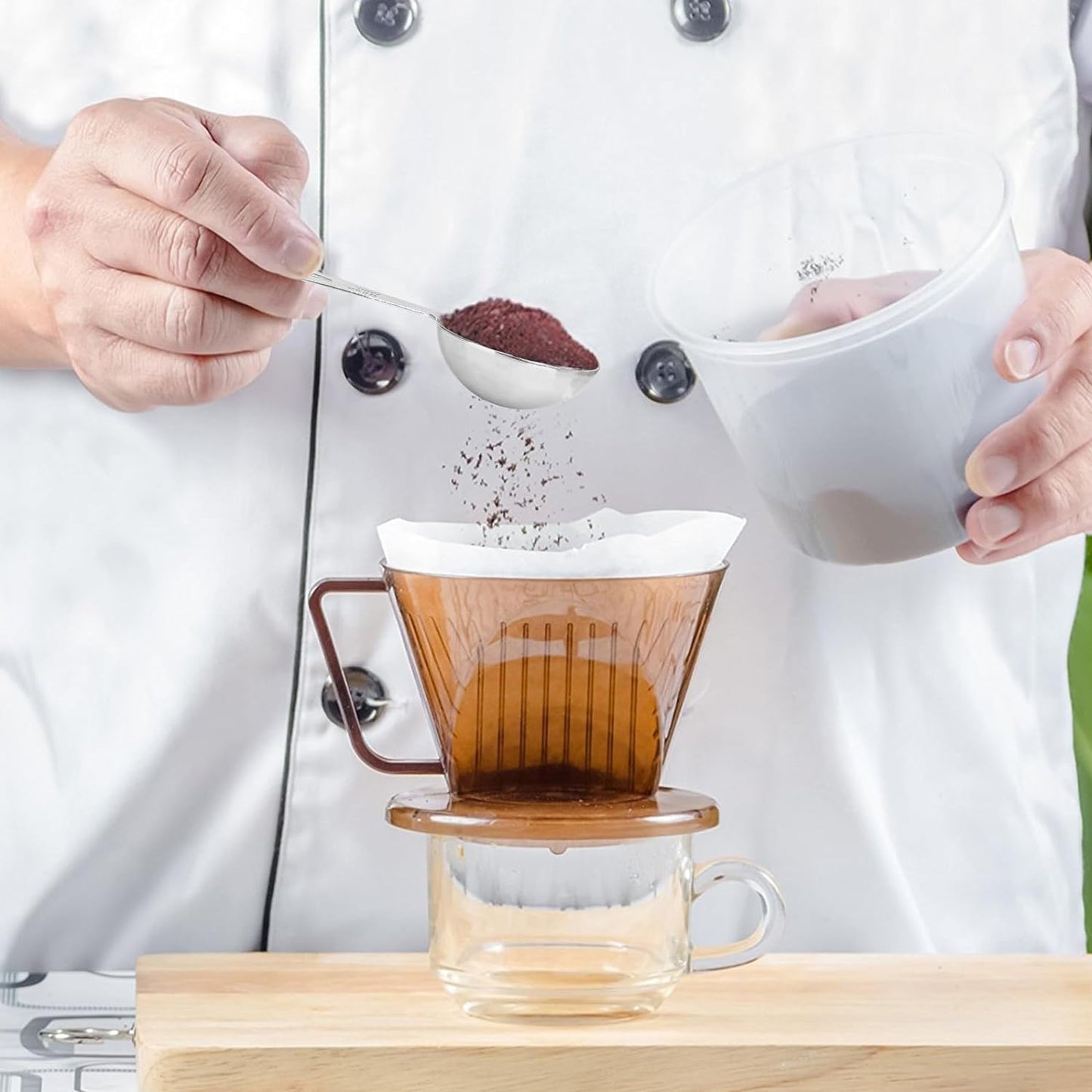 5pcs Measuring Spoon Set, Heavy Duty Stainless Steel Measuring Cups for Cooking Baking, Tablespoon Teaspoon for Dry or Liquid Ingredients, Fits in Spice Jar, 1/4 1/2 1 tsp, 1/2 1 tbsp