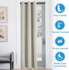 RYB HOME Blackout Curtains Thermal Insulating Privacy Temporary Door Curtains - Image 3