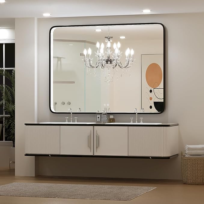 48x36 Inch LED Bathroom Mirror - Image 2