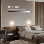 Gold Battery Operated Wall Sconces Set of 2, Rechargeable Wireless Wall Lights - Image 6