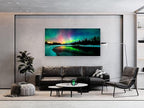 S01962 Wall Art Aurora scenery Painting on Canvas Stretched and Framed Canvas - Image 4