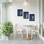 GUBIYU Premium Navy Blue Wall Art Set of 3, Large Dining Room Kitchen Signs - Image 5