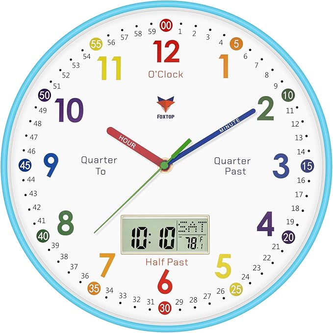 Foxtop Digital and Analog Learning Clock by Foxtop