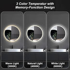 NEWBULIG 28 Inch Round LED Bathroom Wall Mirror - Image 6