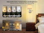 Plug in Wall Sconces with Remote Control, Dimming & Adjustable Colors - Image 2