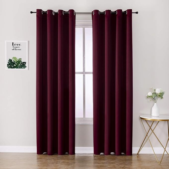 ChrisDowa Blackout Curtains 80 Inches Long 2 Panels Set by ChrisDowa