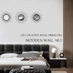 3 Pack Metal Mirrors for Wall Sunburst Wall Mirrors Home Décor Decorative - Image 7