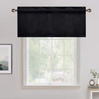 NICETOWN Black Velvet Valance Curtains - Image 6