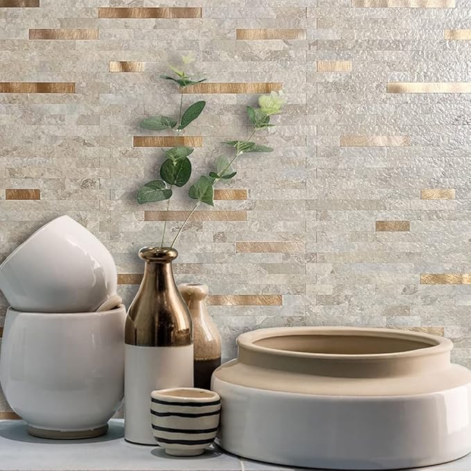 AULIGET Faux Stone Peel and Stick Backsplash - Image 2