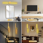 Battery Operated Wall Sconce of 2, 360°DIY Rotatable, Wireless Magnetic Wall - Image 6