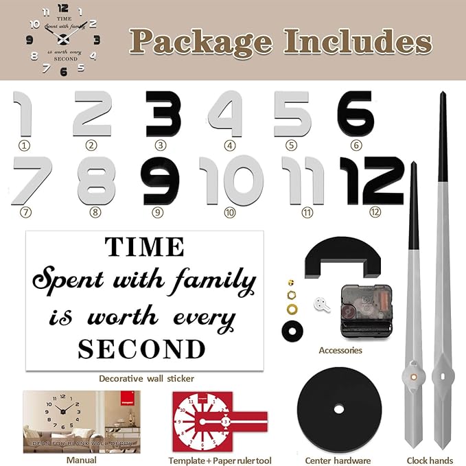 VANGOLD Design Sticker Wall Clock - Image 5