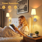 DORESshop Battery Operated Wall Sconce Set of 2, Wireless Wall Light Easy to - Image 6