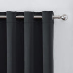 LEMOMO Blackout Curtains 66 x 95 inch/Black Curtains Set of 2 Panels/Thermal - Image 7