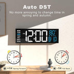 JALL 16" Large Digital Wall Mount Clock, Count Down Timer, Big LED, RGB Color - Image 5