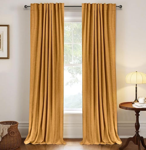 100% Blackout Shield Linen Blackout Curtains by 100BlackoutShield