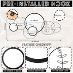 Hicarer Wall Mirror Decorative 41.34'' x 17.72'' Round Modern Metal Wall - Image 4