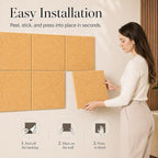 Large Cork Boards for Walls – 36" x 24" Self Adhesive Felt Wall Tiles - Image 3