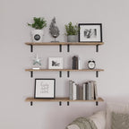WOPITUES Wood Floating Shelves Set of 6, Shelves - Image 6