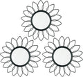 3 Pack Metal Mirrors for Wall Sunburst Wall Mirrors Home Décor Decorative by Uaussi