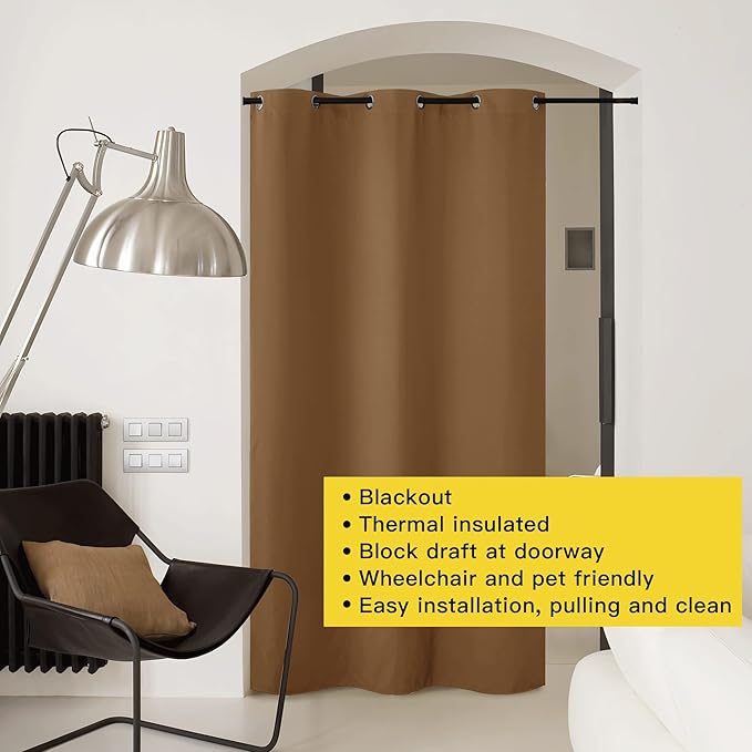 NICETOWN Door Curtain for Doorway Privacy, Curtains 120 Inch Length, Room - Image 8