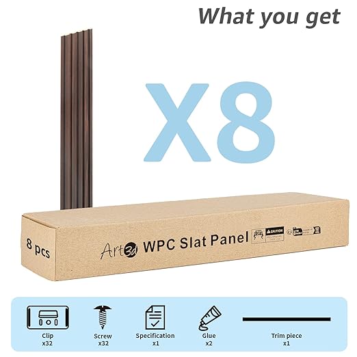 Art3d WPC Slat Wall Panels, Living Room - Image 3