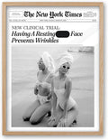 iHery Funny Having A Prevents Wrinkles Framed Trendy Hot Girls NewsPaper Wall by iHery