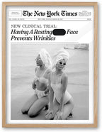 iHery Funny Having A Prevents Wrinkles Framed Trendy Hot Girls NewsPaper Wall by iHery