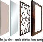 Wocred Set of 4 Mirrors Square Wall Mirror, Gorgeous Rustic Farmhouse Accent - Image 2
