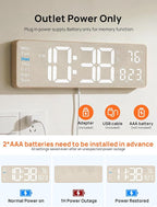 MASHI 2026 Upgrade Digital Wall Clock, Auto-Dimming Wall Clock - Image 7