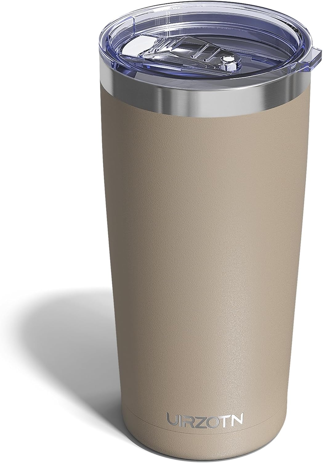 Travel Coffee Tumbler 20oz, Leakproof Travel Coffee Mug with Lid and Straw, Stainless Steel Double Wall Vacuum Insulated Tumbler for Hot/Iced Drinks (Textured Matte, Brown)