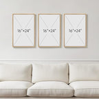 Framed Abstract Boho Wall Art for Living Room, 3 Piece Large Neutral Canvas - Image 8