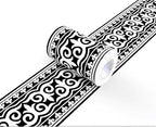 Wallpaper Border Trim Peel and Stick Vintage Black and White Boarders Self by WEISENI