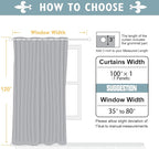 ChrisDowa Room Divider Curtain 120 Inches Long, Wide Blackout Sliding Door - Image 7