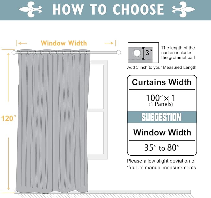 ChrisDowa Room Divider Curtain 120 Inches Long, Wide Blackout Sliding Door - Image 7