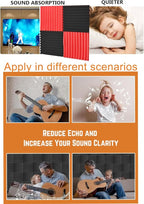 Acoustic Foams Panels 48 Pack 1" x 12"x 12" Sound Proof Foam Panels - Image 4