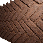 EverStone Herringbone Faux Brick Panel, 46 1/2"W x 25 1/4"H x 1"D, Pizzeria - Image 7