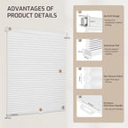 Grandekor No Tools No Drill Cordless Cellular Shades, 28.5" W × 64" H, Light - Image 9