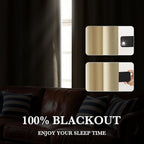 RYB HOME 100% Blackout Basement Curtains 36 inches Long, Heat & UV Blocking - Image 5