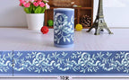 UPREDO Royal Blue Floral Wall Border Peel and Stick Ceiling Border Wallpaper - Image 3